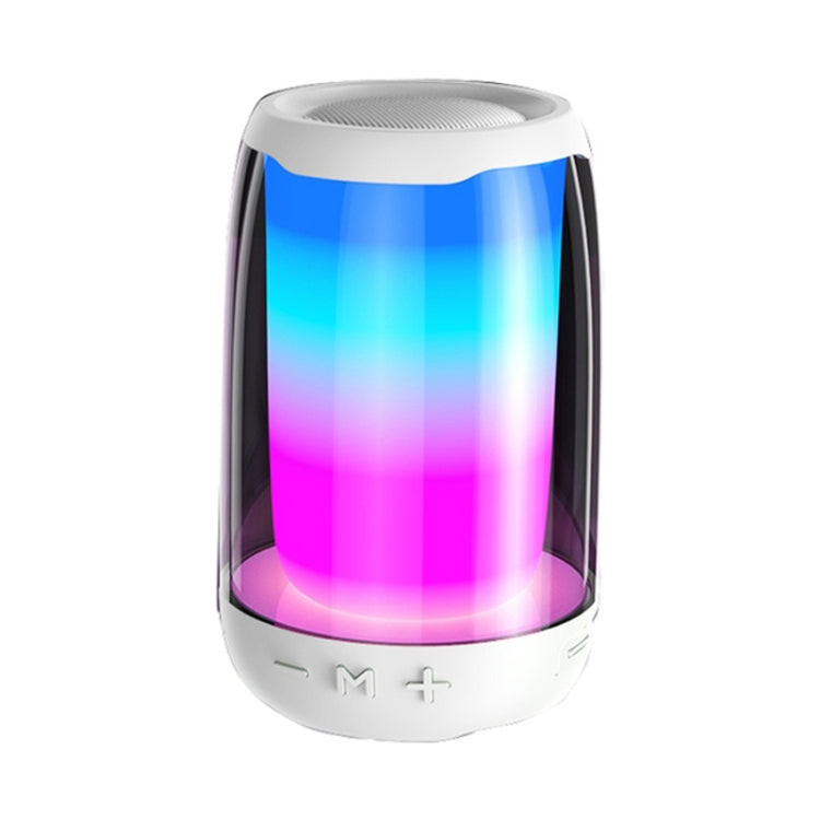 NBY8893 Pulsating Colorful Portable Stereo Bluetooth Speaker(White) - free shipping - PMC TechLife - Order now!