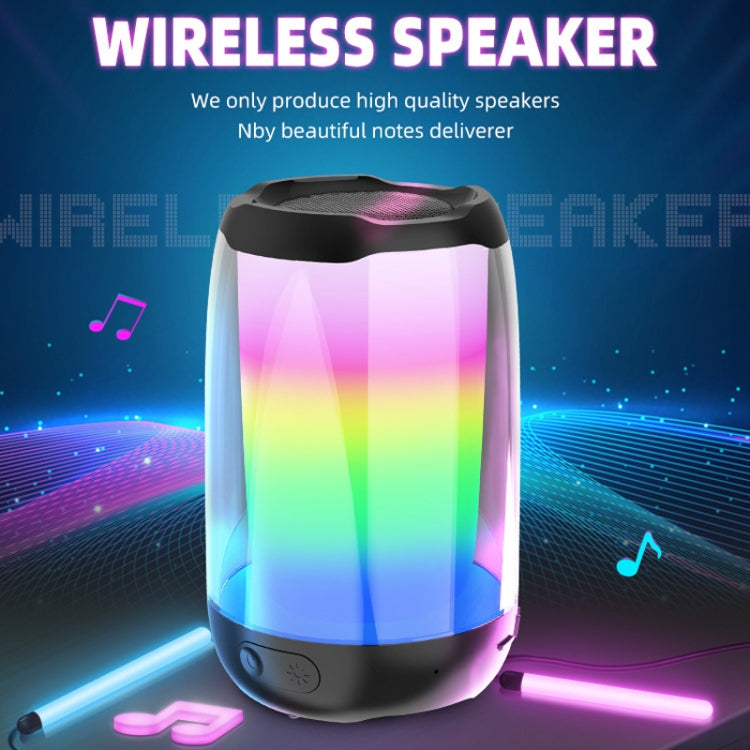 NBY8893 Pulsating Colorful Portable Stereo Bluetooth Speaker(Black) - Desktop Speaker by NBY | Online Shopping South Africa | PMC TechLife | Buy Now Pay Later Mobicred