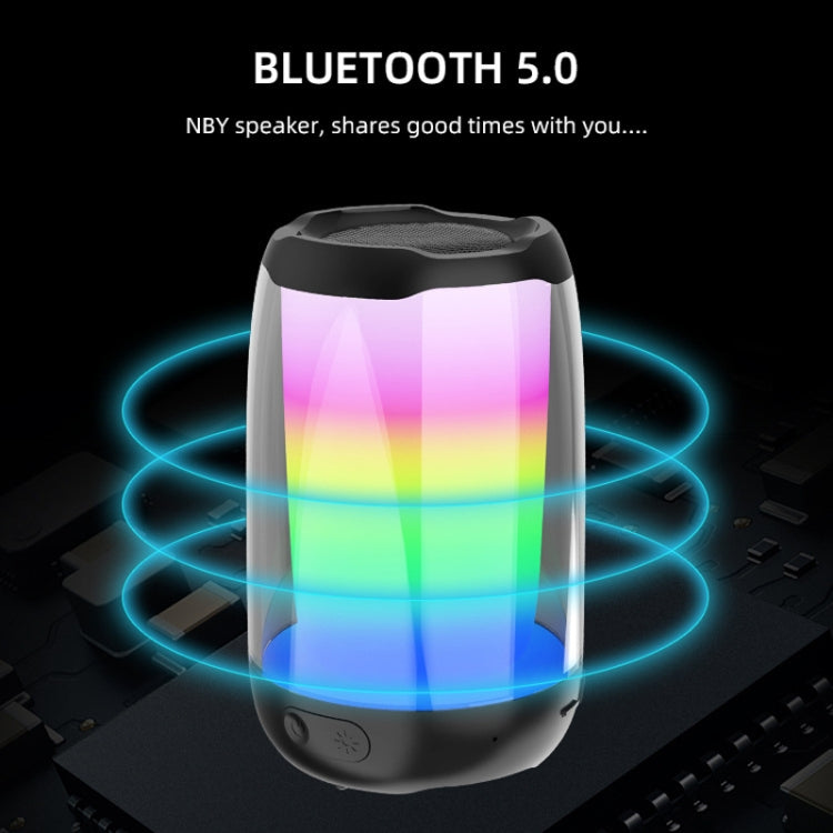 NBY8893 Pulsating Colorful Portable Stereo Bluetooth Speaker(White) - free shipping - PMC TechLife - Order now!
