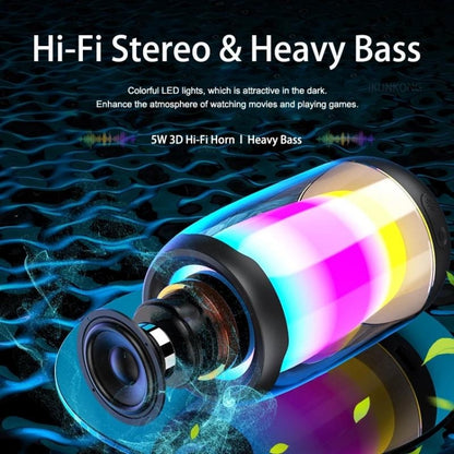 NBY8893 Pulsating Colorful Portable Stereo Bluetooth Speaker(Black) - Desktop Speaker by NBY | Online Shopping South Africa | PMC Jewellery