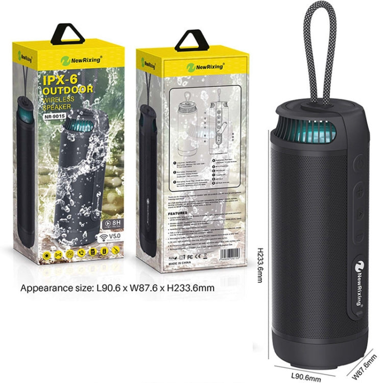 NewRixing NR9015 14W Portable IPX6 Waterproof TWS Stereo Bluetooth Speaker(Black) - free shipping - PMC TechLife - Order now!