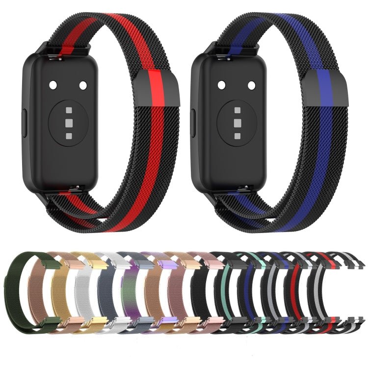 For Huawei Band 7 Milan Magnetic Watch Band(Gray) - Watch Bands by PMC TechLife | Online Shopping South Africa | PMC TechLife | Buy Now Pay Later Mobicred