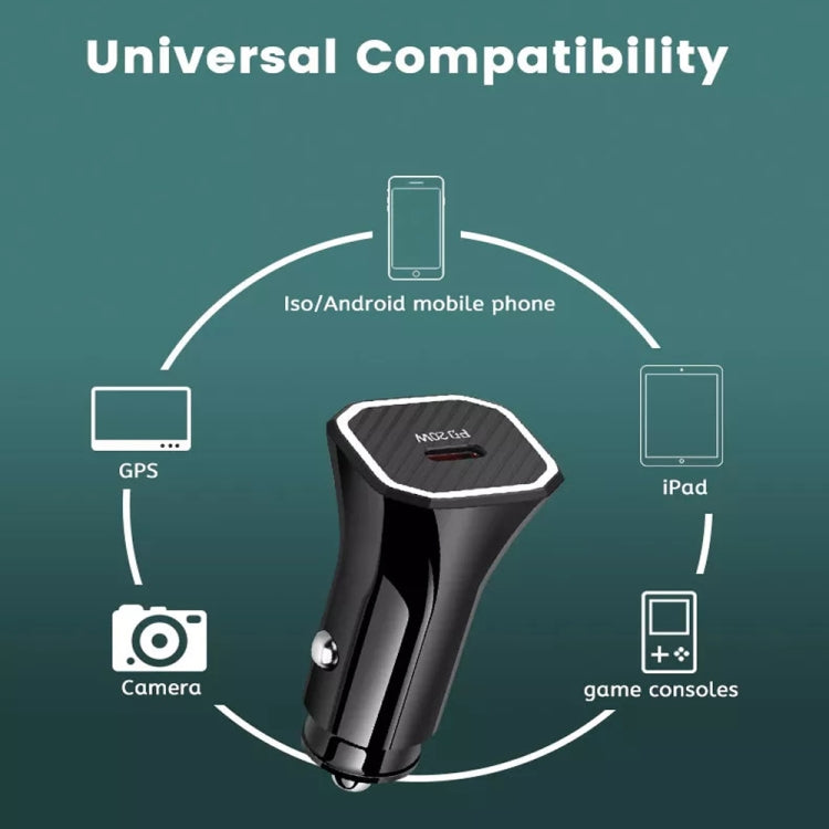 TE-P2 PD20W USB-C / Type-C Car Charger with Type-C to Type-C Data Cable(Black) - Car Charger by PMC TechLife | Online Shopping South Africa | PMC TechLife