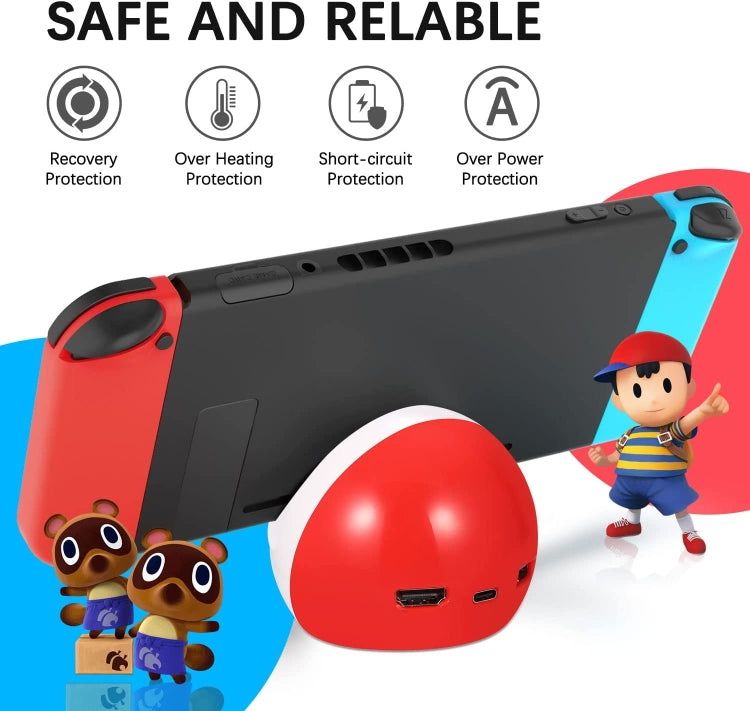 Multifunctional HDMI Charging Base Accessories For Nintendo Switch - Holder by PMC TechLife | Online Shopping South Africa | PMC TechLife