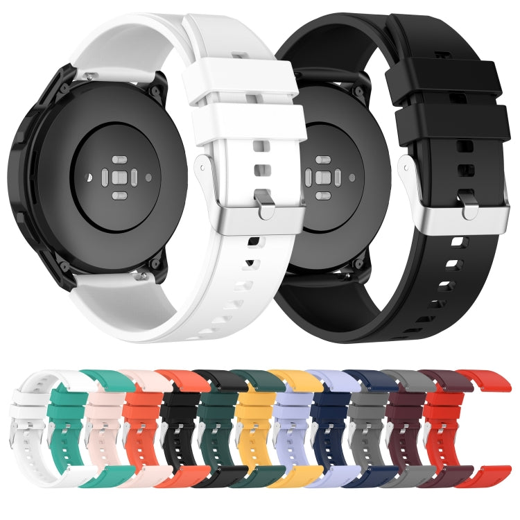 Protruding Head Silicone Strap Silver Buckle For Samsung Galaxy Watch Active2 40mm/44mm 20mm(Gray) - Watch Bands by PMC TechLife | Online Shopping South Africa | PMC TechLife | Buy Now Pay Later Mobicred