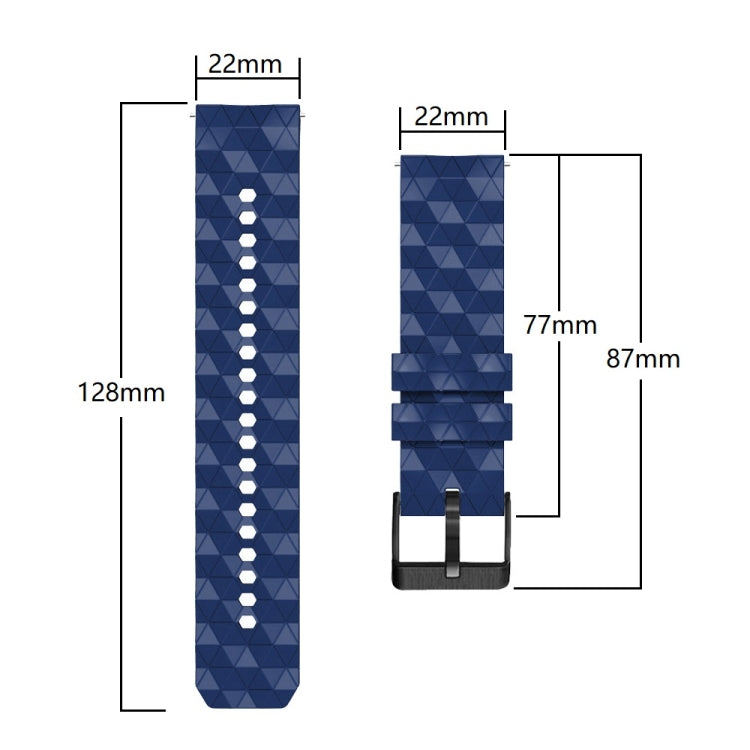 For Xiaomi Watch Color 2 22mm Football Pattern Two-Color Silicone Strap(Midnight Blue + Orange) - Watch Bands by PMC TechLife | Online Shopping South Africa | PMC TechLife | Buy Now Pay Later Mobicred