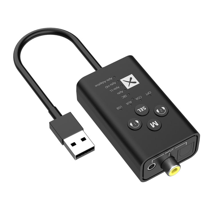 T9 Low latency 5.2 Bluetooth Audio Transmitter Supports Fiber Optic Coaxial APTX With USB Cable - Audio Receiver Transmitter by PMC Jewellery | Online Shopping South Africa | PMC Jewellery