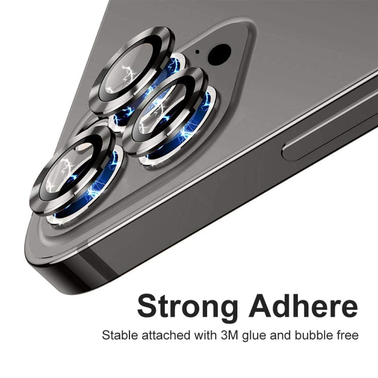 For iPhone 14 Pro / 14 Pro Max ENKAY 9H Rear Lens Metal Ring Tempered Glass Film(Purple) - iPhone 14 Pro Max Tempered Glass by ENKAY | Online Shopping South Africa | PMC TechLife | Buy Now Pay Later Mobicred