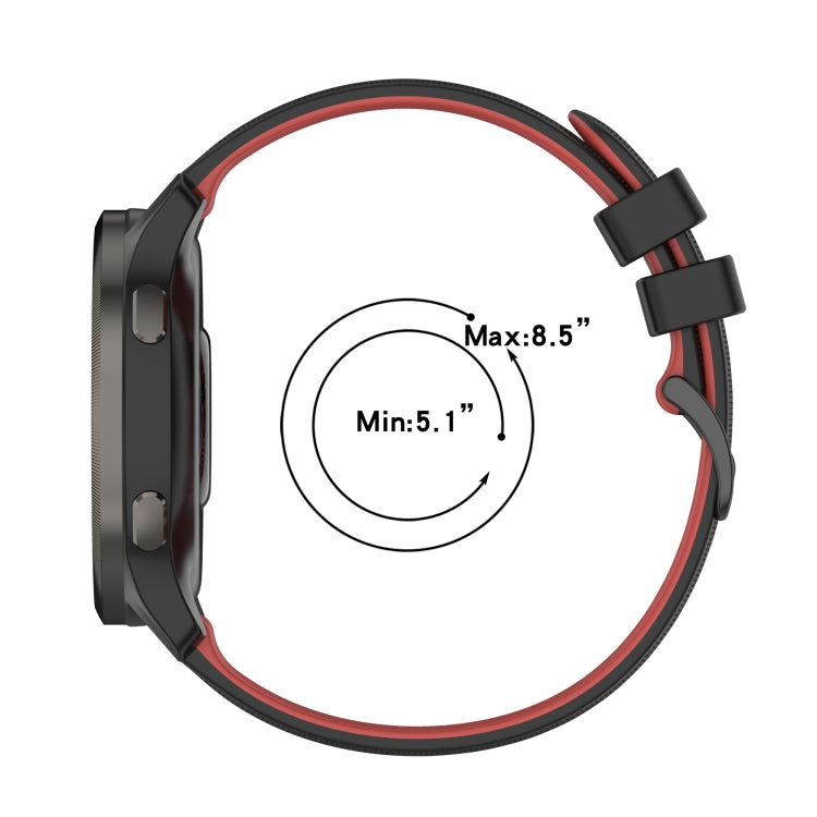 For Amazfit Pace 22mm Checkered Two-Color Silicone Watch Band(White+Black) - Watch Bands by PMC TechLife | Online Shopping South Africa | PMC TechLife | Buy Now Pay Later Mobicred