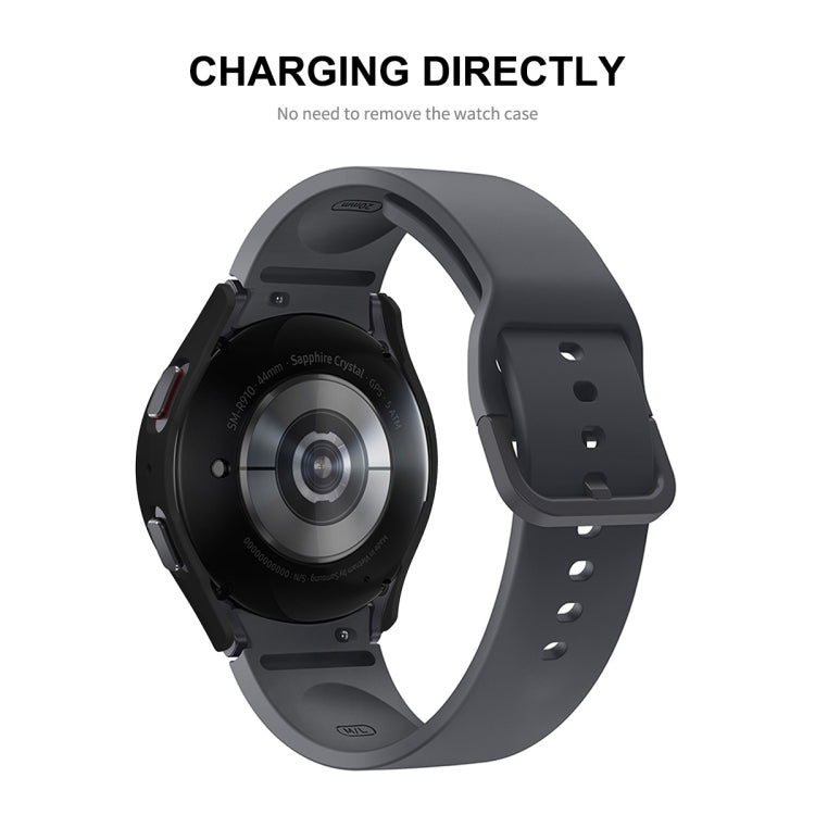 For Samsung Galaxy Watch5 40mm ENKAY Hat-Prince Full Coverage PC Frame + 9H Tempered Glass Case(Silver) - Watch Cases by ENKAY | Online Shopping South Africa | PMC TechLife | Buy Now Pay Later Mobicred