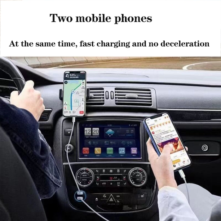 TE-P8 40W PD20W + PD20W Dual Port PD3.0 Car Charger with Type-c to Type-C Data Cable, Length: 1m(Black) - Car Charger by PMC TechLife | Online Shopping South Africa | PMC TechLife