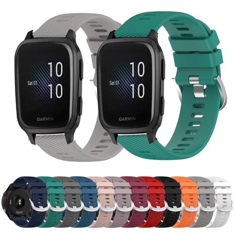 Compatible with Garmin Venu SQ 20mm Solid Color Soft Silicone Watch Band(White) - Watch Bands by PMC TechLife | Online Shopping South Africa | PMC TechLife | Buy Now Pay Later Mobicred