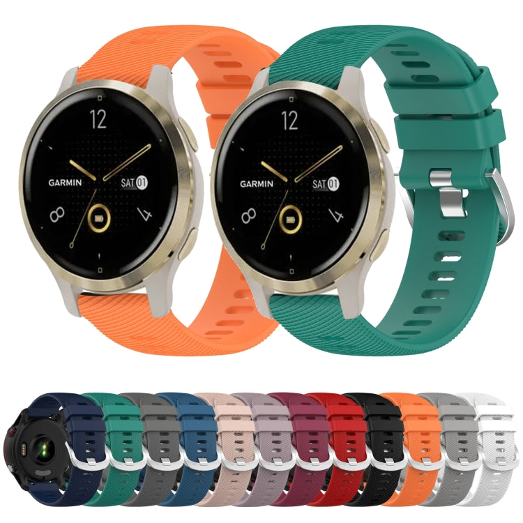 Compatible with Garmin Venu 2S 18mm Solid Color Silicone Watch Band(Roland Purple) - Watch Bands by PMC TechLife | Online Shopping South Africa | PMC TechLife | Buy Now Pay Later Mobicred