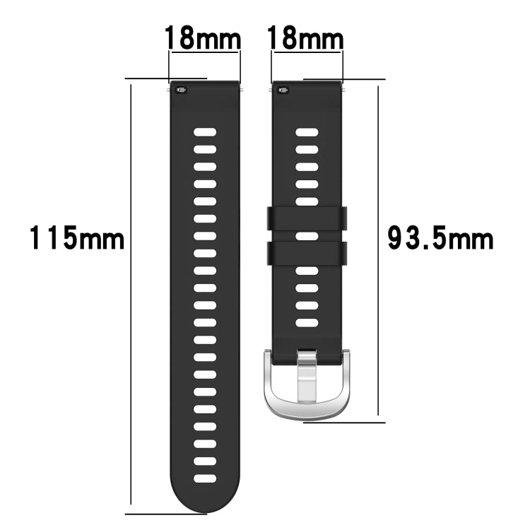 Compatible with Garmin Venu 2S 18mm Solid Color Silicone Watch Band(Roland Purple) - Watch Bands by PMC TechLife | Online Shopping South Africa | PMC TechLife | Buy Now Pay Later Mobicred