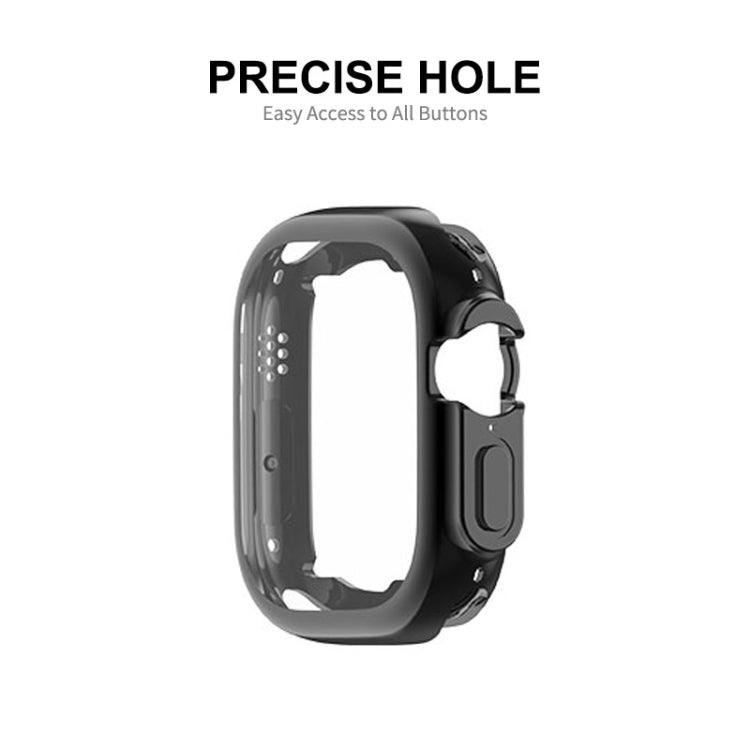 ENKAY Electroplated Soft TPU Case with Screen Film For Apple Watch Ultra / Ultra 2 49mm(Deep Green) - Watch Cases by ENKAY | Online Shopping South Africa | PMC TechLife | Buy Now Pay Later Mobicred