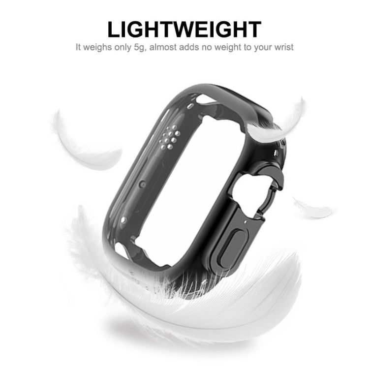 ENKAY Electroplated Soft TPU Case with Screen Film For Apple Watch Ultra / Ultra 2 49mm(Deep Green) - Watch Cases by ENKAY | Online Shopping South Africa | PMC TechLife | Buy Now Pay Later Mobicred