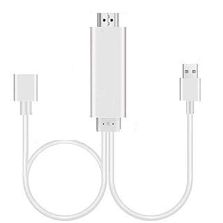 Dongle USB Male + USB Female to HDMI Male 1080P HDMI Cables Adapter - Adapter by PMC TechLife | Online Shopping South Africa | PMC TechLife