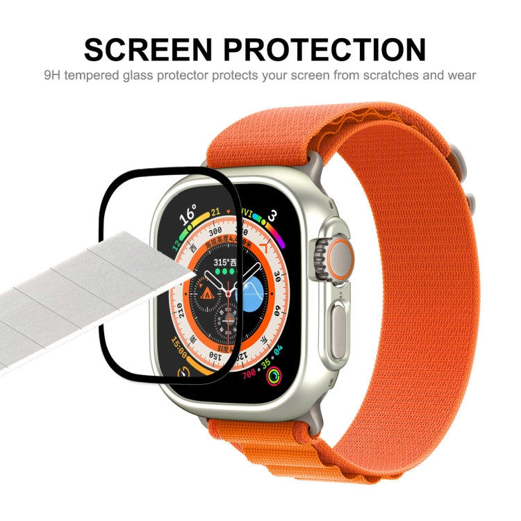 For Apple Watch Ultra / Ultra 2 49mm ENKAY 2 in 1 PC Case + Full Coverage 9H Tempered Glass Film(Orange) - free shipping - PMC TechLife - Order now!