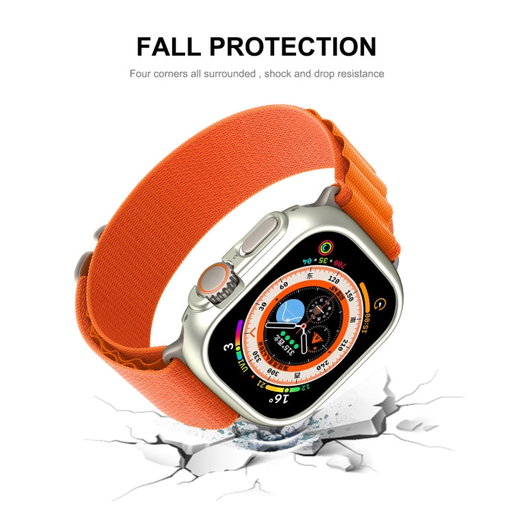 For Apple Watch Ultra / Ultra 2 49mm ENKAY 2 in 1 PC Case + Full Coverage 9H Tempered Glass Film(Silver) - Watch Cases by ENKAY | Online Shopping South Africa | PMC TechLife | Buy Now Pay Later Mobicred