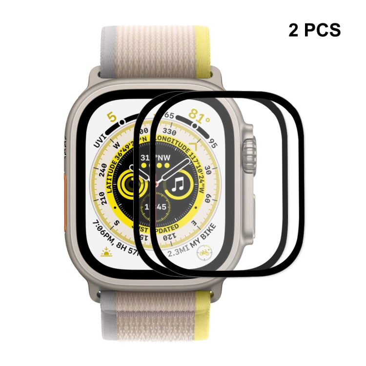 For Apple Watch Ultra / Ultra 2 / Ultra 3 49mm 2pcs ENKAY 9H Full Cover Tempered Glass Watch Film - Others by ENKAY | Online Shopping South Africa | PMC TechLife | Buy Now Pay Later Mobicred