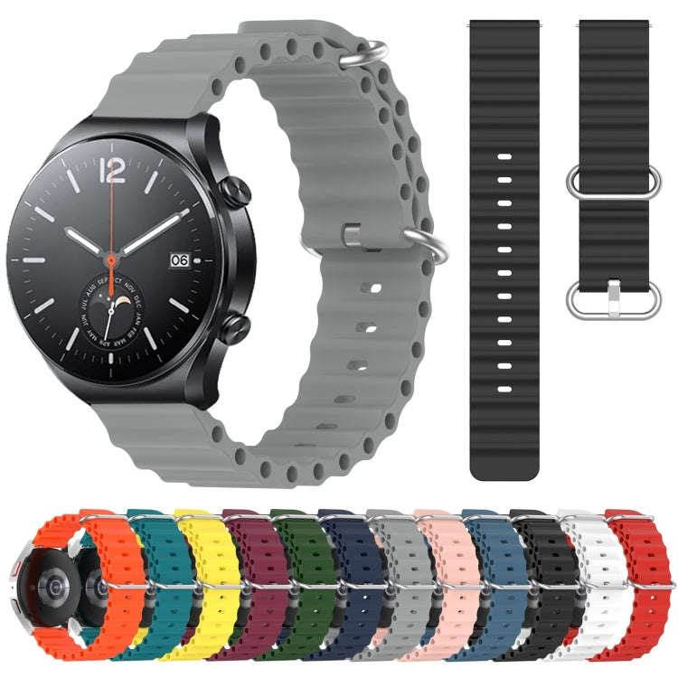 For Xiaomi MI Watch S1 22mm Ocean Style Silicone Solid Color Watch Band(Wine Red) - free shipping - PMC TechLife - Order now!