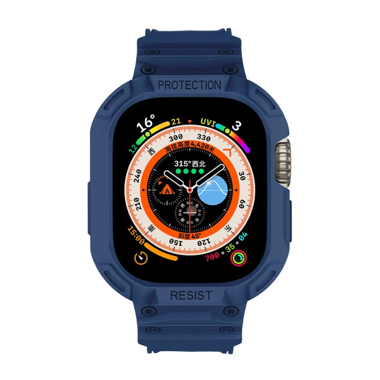 For Apple Watch Ultra 49mm JUNSUNMAY Integrated TPU Case Adjustable Elastic Watch Band(Pink) - Watch Cases by JUNSUNMAY | Online Shopping South Africa | PMC TechLife | Buy Now Pay Later Mobicred