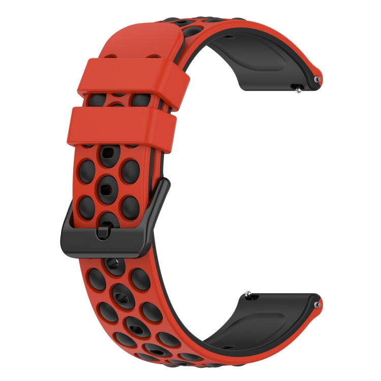 For Xiaomi MI Watch Sport 22mm Two-Color Porous Silicone Watch Band(Red+Black) - free shipping - PMC TechLife - Order now!