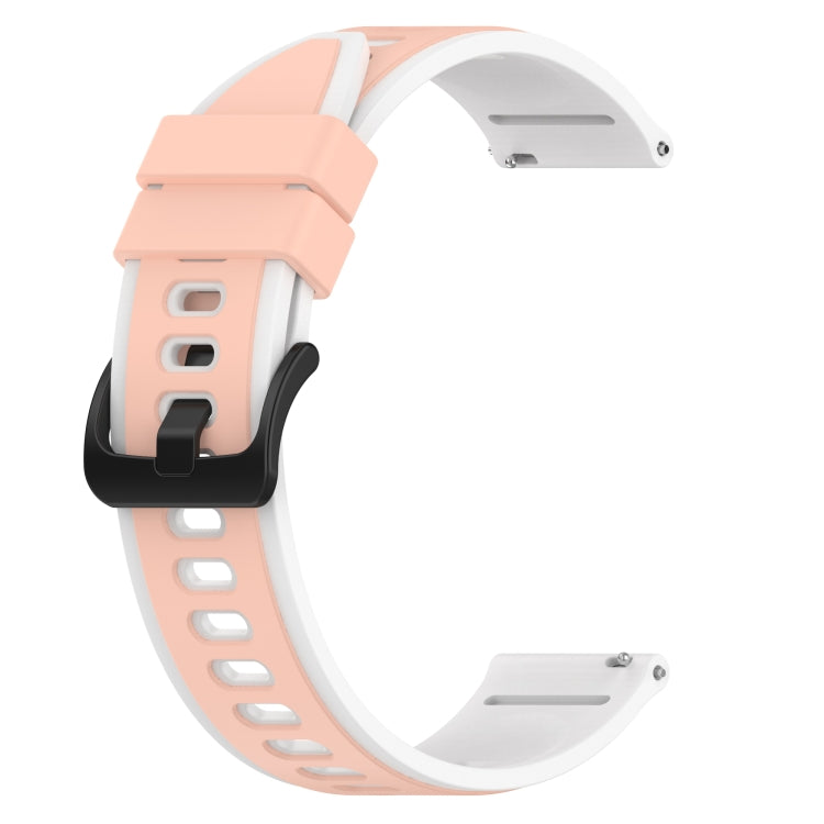 For Xiaomi MI Watch S1 22mm Two-Color Silicone Watch Band(Pink+White) - free shipping - PMC TechLife - Order now!