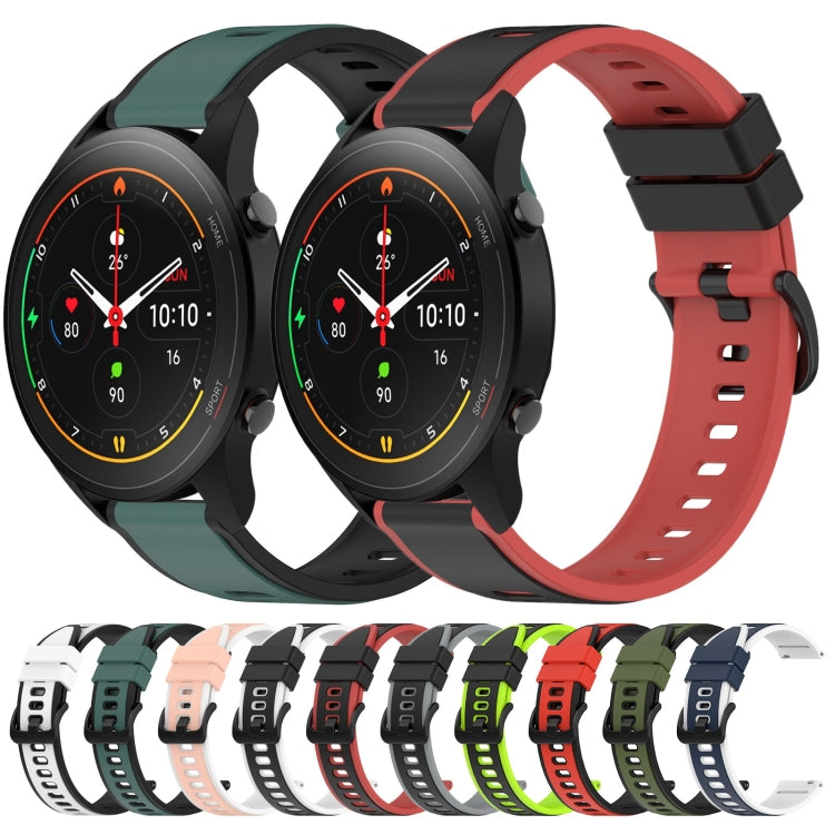 For Xiaomi MI Watch S1 Pro 22mm Two-Color Silicone Watch Band(Red+Black) - free shipping - PMC TechLife - Order now!
