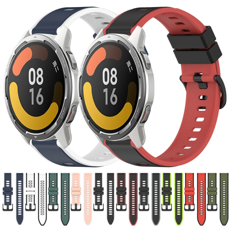 For Xiaomi MI Watch Color 2 22mm Two-Color Silicone Watch Band(Black+White) - free shipping - PMC TechLife - Order now!
