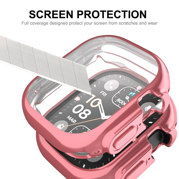 For Apple Watch Ultra / Ultra 2 49mm ENKAY Full Coverage Electroplated Soft TPU Case with Screen Film(Silver) - Watch Cases by ENKAY | Online Shopping South Africa | PMC TechLife | Buy Now Pay Later Mobicred