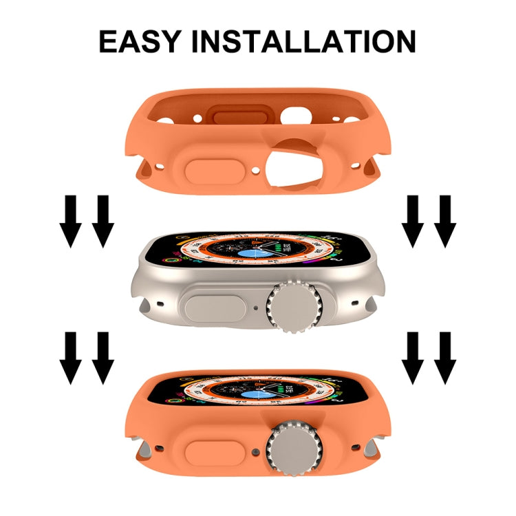 For Apple Watch Ultra 49mm ENKAY Solid Color Protective Soft TPU Frame Case(Orange) - free shipping - PMC TechLife - Order now!