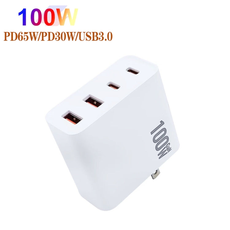 GaN 100W Dual USB + Dual USB-C/Type-C Multi Port Charger for Apple MacBook Series US / EU / UK Plug - Cable & Adapter by PMC TechLife | Online Shopping South Africa | PMC TechLife
