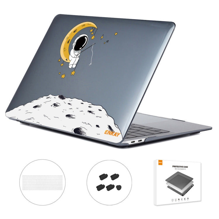 For MacBook Pro 13.3 A1706/A1989/A2159 ENKAY Hat-Prince 3 in 1 Spaceman Pattern Laotop Protective Crystal Case with TPU Keyboard Film / Anti-dust Plugs, Version:US(Spaceman No.3) - MacBook Pro Cases by ENKAY | Online Shopping South Africa | PMC Jewellery