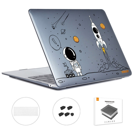 For MacBook Pro 13.3 A1706/A1989/A2159 ENKAY Hat-Prince 3 in 1 Spaceman Pattern Laotop Protective Crystal Case with TPU Keyboard Film / Anti-dust Plugs, Version:EU(Spaceman No.1) - MacBook Pro Cases by ENKAY | Online Shopping South Africa | PMC Jewellery