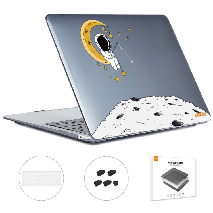 For MacBook Pro 13.3 A1706/A1989/A2159 ENKAY Hat-Prince 3 in 1 Spaceman Pattern Laotop Protective Crystal Case with TPU Keyboard Film / Anti-dust Plugs, Version:EU(Spaceman No.3) - MacBook Pro Cases by ENKAY | Online Shopping South Africa | PMC Jewellery