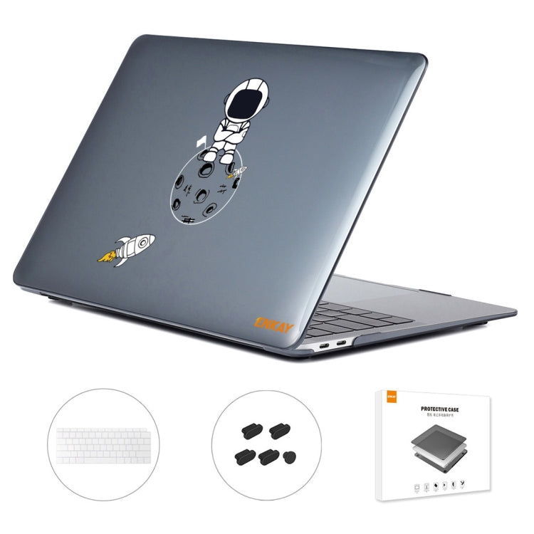 For MacBook Air 13.3 2018 A1932 ENKAY Hat-Prince 3 in 1 Spaceman Pattern Laotop Protective Crystal Case with TPU Keyboard Film / Anti-dust Plugs, Version:US(Spaceman No.4) - MacBook Air Cases by ENKAY | Online Shopping South Africa | PMC TechLife | Buy Now Pay Later Mobicred