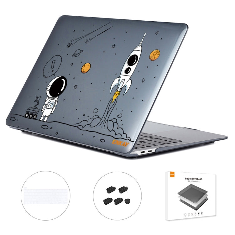 For MacBook Pro 13.3 A2251/A2289/A2338 ENKAY Hat-Prince 3 in 1 Spaceman Pattern Laotop Protective Crystal Case with TPU Keyboard Film / Anti-dust Plugs, Version:US(Spaceman No.1) - MacBook Pro Cases by ENKAY | Online Shopping South Africa | PMC TechLife