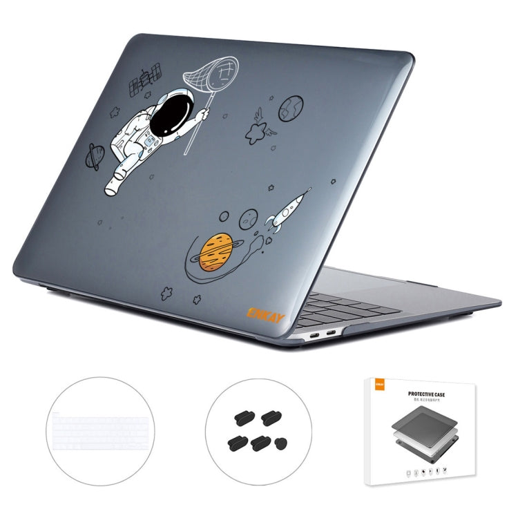 For MacBook Pro 13.3 A2251/A2289/A2338 ENKAY Hat-Prince 3 in 1 Spaceman Pattern Laotop Protective Crystal Case with TPU Keyboard Film / Anti-dust Plugs, Version:US(Spaceman No.2) - MacBook Pro Cases by ENKAY | Online Shopping South Africa | PMC Jewellery