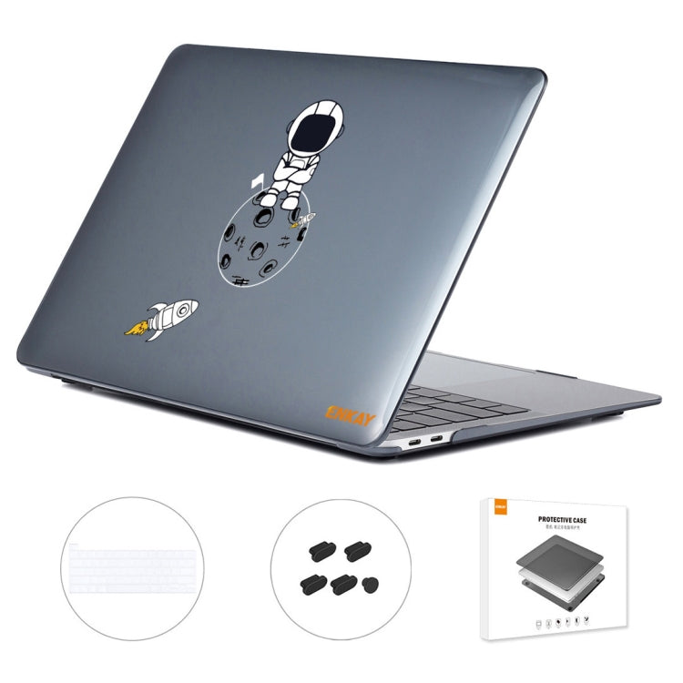 For MacBook Pro 13.3 A2251/A2289/A2338 ENKAY Hat-Prince 3 in 1 Spaceman Pattern Laotop Protective Crystal Case with TPU Keyboard Film / Anti-dust Plugs, Version:US(Spaceman No.4) - MacBook Pro Cases by ENKAY | Online Shopping South Africa | PMC TechLife