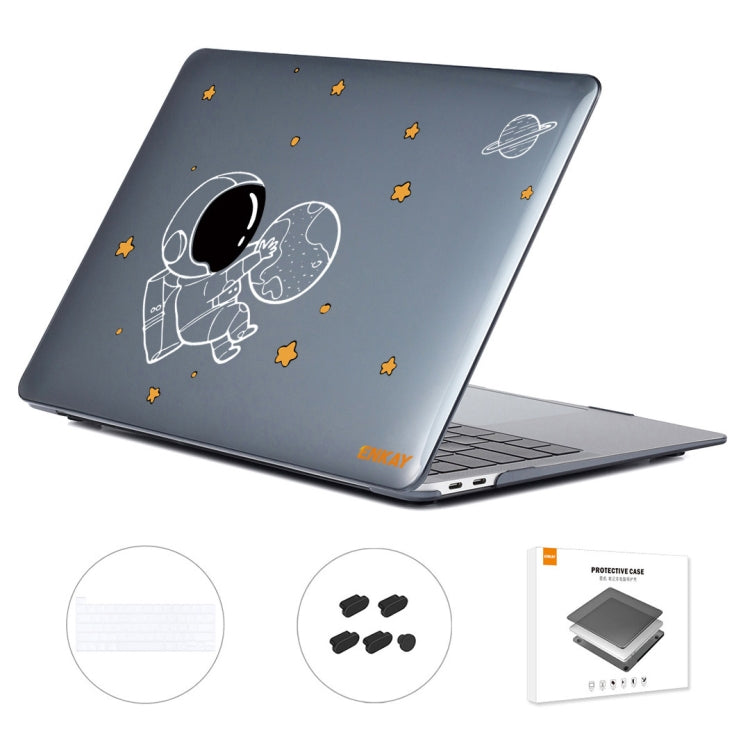 For MacBook Pro 13.3 A2251/A2289/A2338 ENKAY Hat-Prince 3 in 1 Spaceman Pattern Laotop Protective Crystal Case with TPU Keyboard Film / Anti-dust Plugs, Version:US(Spaceman No.5) - MacBook Pro Cases by ENKAY | Online Shopping South Africa | PMC TechLife