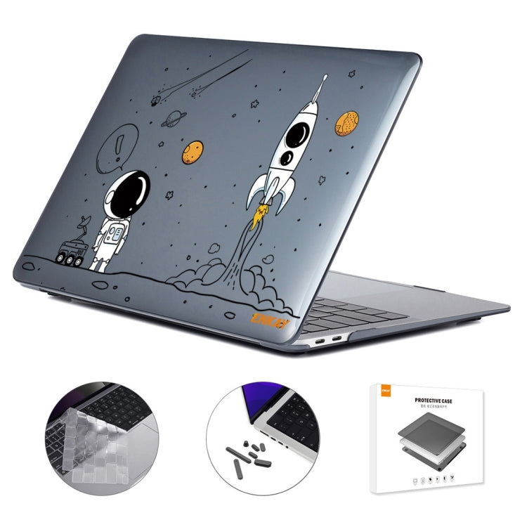 For MacBook Air 13.6 2022/2024 A2681 (M2) / A3113 (M3) ENKAY Hat-Prince 3 in 1 Spaceman Pattern Laotop Protective Crystal Case with TPU Keyboard Film / Anti-dust Plugs, Version:US(Spaceman No.1) - free shipping - PMC TechLife - Order now!