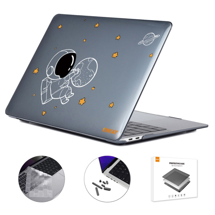 For MacBook Air 13.6 A2681 ENKAY Hat-Prince 3 in 1 Spaceman Pattern Laotop Protective Crystal Case with TPU Keyboard Film / Anti-dust Plugs, Version:US(Spaceman No.5) - MacBook Air Cases by ENKAY | Online Shopping South Africa | PMC Jewellery