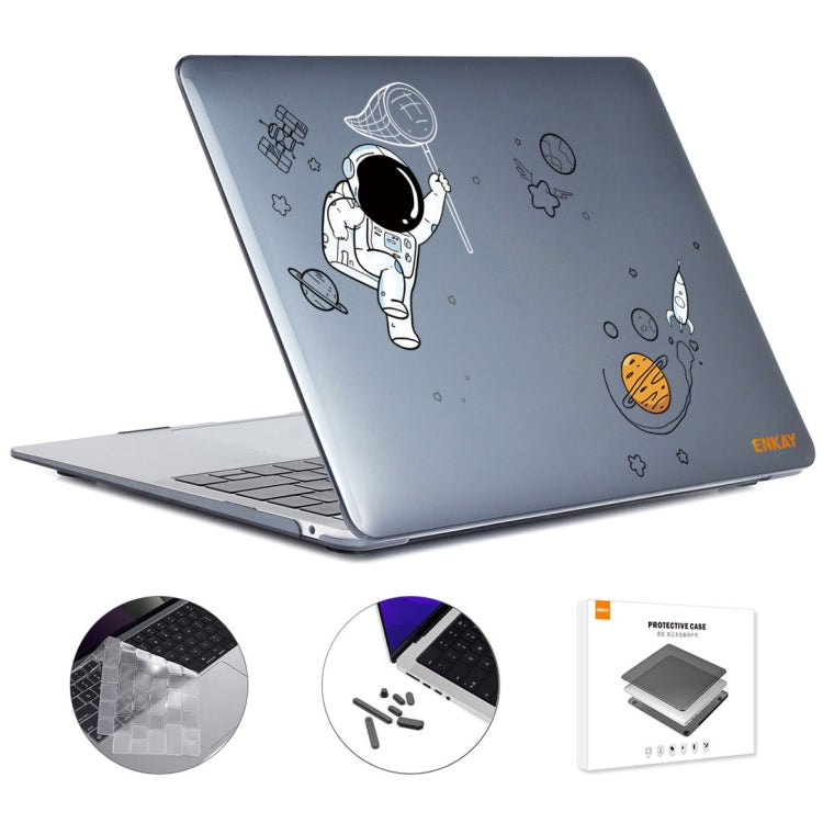 For MacBook Air 13.6 2022/2024 A2681 (M2) / A3113 (M3) ENKAY Hat-Prince 3 in 1 Spaceman Pattern Laotop Protective Crystal Case with TPU Keyboard Film / Anti-dust Plugs, Version:EU(Spaceman No.2) - free shipping - PMC TechLife - Order now!