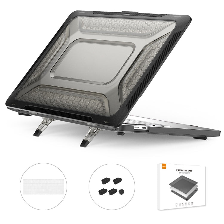 For MacBook Pro 13.3 A1706/A1989/A2159 ENKAY Hat-Prince 3 in 1 Protective Bracket  Case Cover Hard Shell with TPU Keyboard Film / Anti-dust Plugs, Version:US(Black) - MacBook Pro Cases by ENKAY | Online Shopping South Africa | PMC TechLife | Buy Now Pay Later Mobicred