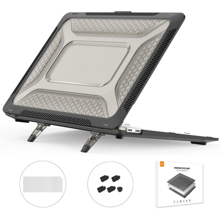 For MacBook Air 13.3 2018 A1932 ENKAY Hat-Prince 3 in 1 Protective Bracket  Case Cover Hard Shell with TPU Keyboard Film / Anti-dust Plugs, Version:EU(Black) - MacBook Air Cases by ENKAY | Online Shopping South Africa | PMC TechLife | Buy Now Pay Later Mobicred