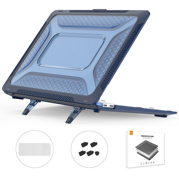For MacBook Air 13.3 2018 A1932 ENKAY Hat-Prince 3 in 1 Protective Bracket  Case Cover Hard Shell with TPU Keyboard Film / Anti-dust Plugs, Version:EU(Blue) - MacBook Air Cases by ENKAY | Online Shopping South Africa | PMC TechLife | Buy Now Pay Later Mobicred