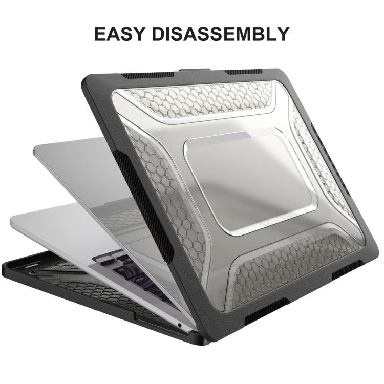 For MacBook Air 13.6 2022/2024 A2681 (M2) / A3113 (M3) ENKAY Hat-Prince 3 in 1 Protective Bracket  Case Cover Hard Shell with TPU Keyboard Film / Anti-dust Plugs, Version:US(Black) - MacBook Air Cases by ENKAY | Online Shopping South Africa | PMC TechLife | Buy Now Pay Later Mobicred