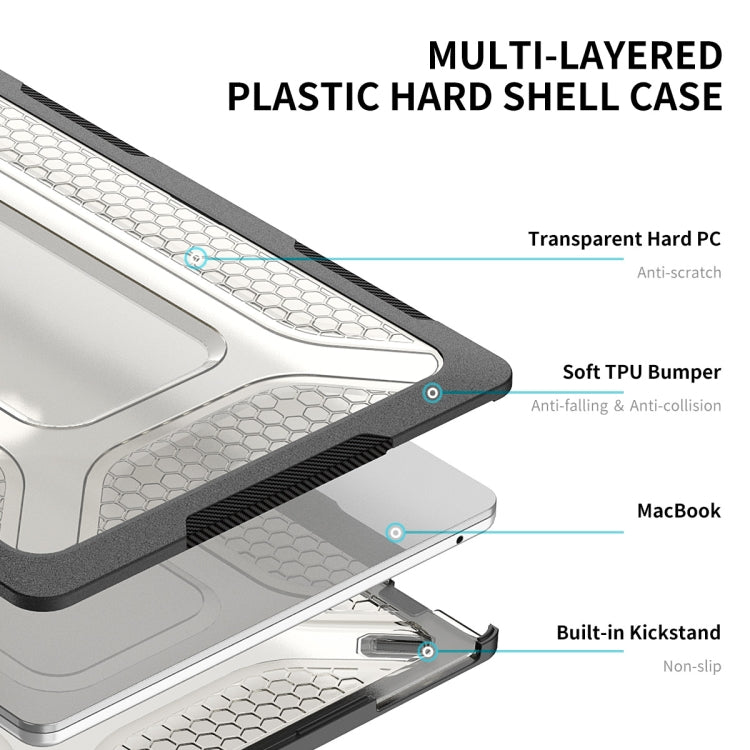 For MacBook Air 13.6 2022/2024  A2681 (M2) / A3113  (M3) ENKAY Hat-Prince 3 in 1 Protective Bracket  Case Cover Hard Shell with TPU Keyboard Film / Anti-dust Plugs, Version:EU(Blue) - free shipping - PMC TechLife - Order now!