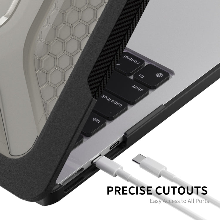 For MacBook Air 13.6 2022/2024  A2681 (M2) / A3113  (M3) ENKAY Hat-Prince 3 in 1 Protective Bracket  Case Cover Hard Shell with TPU Keyboard Film / Anti-dust Plugs, Version:EU(Black) - free shipping - PMC TechLife - Order now!